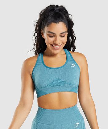 Gymshark Vital Seamless 2.0 Ženske Sportski Grudnjak Tirkizne | HR 3396RVD